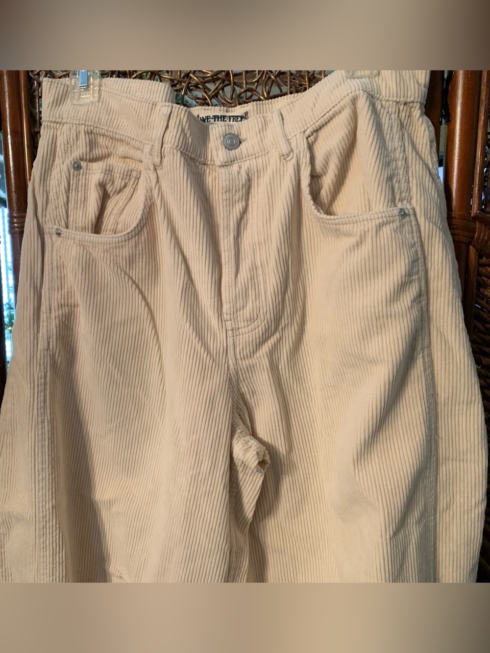 NEW Free People Size 29 We the Free Good Luck Mid Rise Cord Barrel Jeans $128 - Picture 13 of 16
